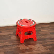 Thickened plastic stool with fruit design, easy to carry with handle