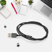 Magnetic Charging Cable 3 in 1 Metal Magnetic Micro USB Type C Lighting Cable with LED, Multiple Charging Adapters for All Android and all Smartphones  (Compatible with All Android and iPhone Smartphones, Tablet, PC, Mobile