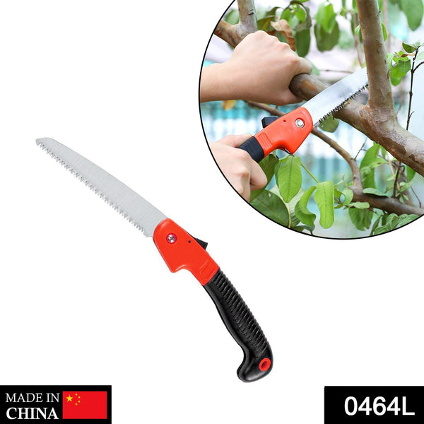 Compact folding saw for camping and wood cutting.