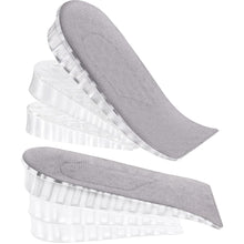 2 Pairs Heel Lift Inserts Height Increase Insole Invisible Heightening Insole Sillicone 3-Layer Heel Support Insoles Height-Adjustable Shoe Pads Foot Cushion for Shoes