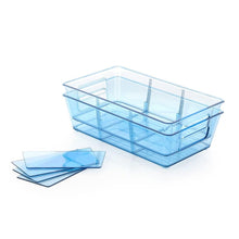 Plastic Refrigerator Organizer Bins, Set Of 2 Stackable Fridge Organizers with Handle, Clear Organizing Food Fruit Vegetables Pantry Storage Bins for Freezer kitchen Cabinet Organization and Storage (2 Pcs Set Mix Color)