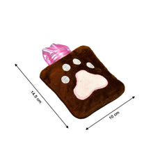 Paw Print Small Hot Water Bag with Cover for Pain Relief