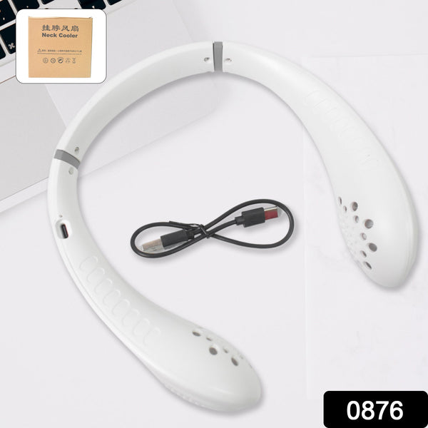 Neck Fan, Portable and Wearable Personal Fan, USB Rechargeable, Headphone Design, Neckband Fan with 3 Speeds, suitable for outdoor family sports travel