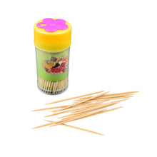 Toothpicks in plastic box clear and convenient