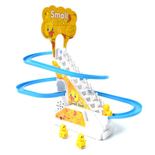 Duck Climb Stairs Toy Roller Coaster with Flashing Lights & Music (3 Ducks)