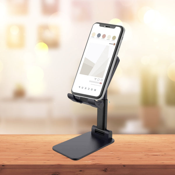 Foldable mobile stand with adjustable angles for hands-free use