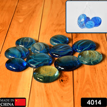 Flat round glass marbles for decor