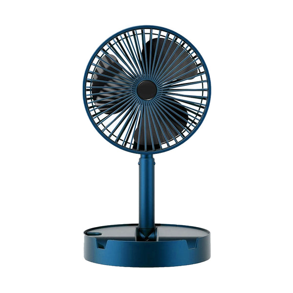 Telescopic Electric Desktop Fan, Height Adjustable, Foldable & Portable for Travel/Carry | Silent Table Top Personal Fan for Bedside, Office Table (Battery Not Include / Button Not included))