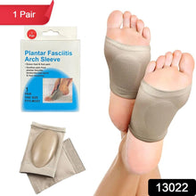 Foot Arch Support for Men & Women | Medial Arch Support for Flat Feet Correction Sleeve with Cushion | Plantar Fasciitis Leg Foot Pain Relief Product | Foot Care for Orthopedic Shoes Slippers, (1 Pair)