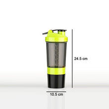 Shaker bottle for protein with ergonomic design