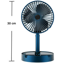 4642 Telescopic Electric Desktop Fan Height Adjustable Foldable  Portable For Travelcarry  Silent Table Top Personal Fan For Bedside Office Table (Battery Not Include)